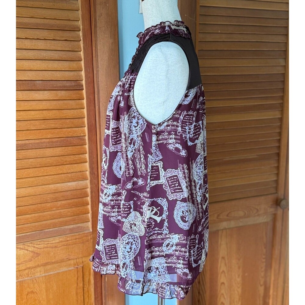 Axes Femme J-fashion Lolita Jirai Gyaru Kawaii Music Brugundy Tunic Top M - Picture 6 of 10